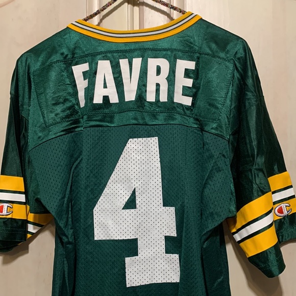 Vintage 90’s Champion Packers Brett Farve #4 Football Jersey - Picture 4 of 11